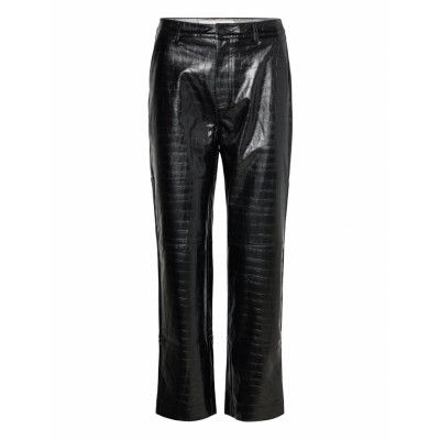 Giana Pants *Villkorat Erbjudande Trousers Leather Leggings/Byxor Svart By Malina
