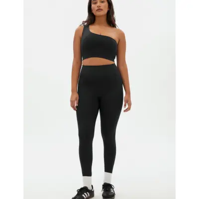 Girlfriend Collective Bianca Bra, One Shoulder - Black - S