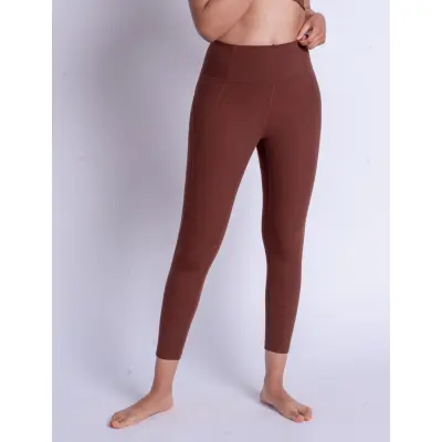 Girlfriend Collective Compressive High-Rise Legging, 7/8 - Brown - XXXXL