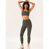 Girlfriend Collective Rib High-Rise Legging, 7/8 - Green - M