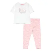 Juicy Couture Glitter Print Tee And Juicy Aop Legging Set Multi/patterned