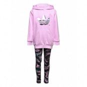 Graphic Hoodie Leggings Set *Villkorat Erbjudande Sets Sets With Long-sleeved T-shirt Multi/mönstrad Adidas Originals