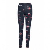 Graphic Legging Running/training Tights Blå Tommy Sport