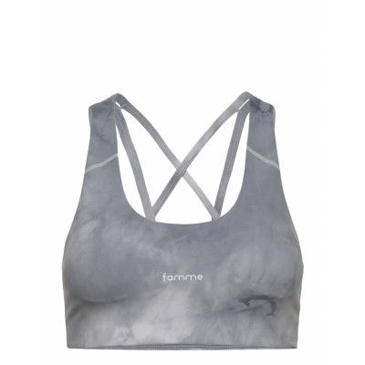 Grey Tie Dye Sports Bra *Villkorat Erbjudande Lingerie Bras & Tops Sports Bras - ALL Grå Famme
