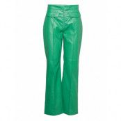 Gwen Emilie Pants Bottoms Trousers Leather Leggings-Byxor Green Hosbjerg
