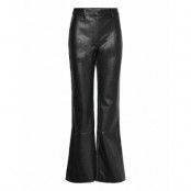 Halifax Pu Flare Pant Bottoms Trousers Leather Leggings-Byxor Black Bardot