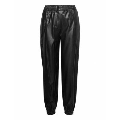 Halina-1 Bottoms Trousers Leather Leggings-Byxor Svart HUGO
