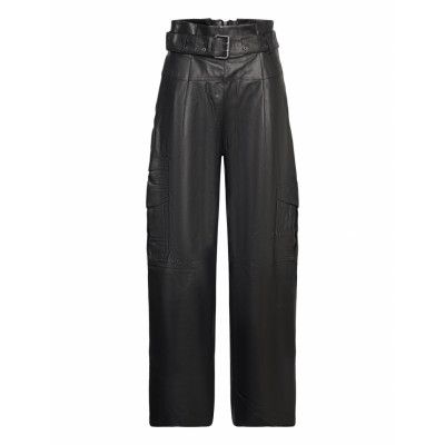 AllSaints Harlyn Leather Trouser Svart