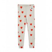 Hearts Aop Leggings *Villkorat Erbjudande Leggings Grå Mini Rodini