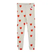 Hearts Aop Leggings *Villkorat Erbjudande Leggings Grå Mini Rodini