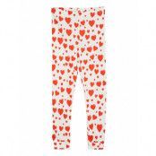 Hearts Aop Leggings Bottoms Leggings Red Mini Rodini