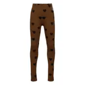 Hearts Leggings Tencel™ Leggings Brun Mini Rodini