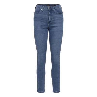High-Rise Legging Jean With Ankle Zips Skinny Jeans Blå Banana Republic