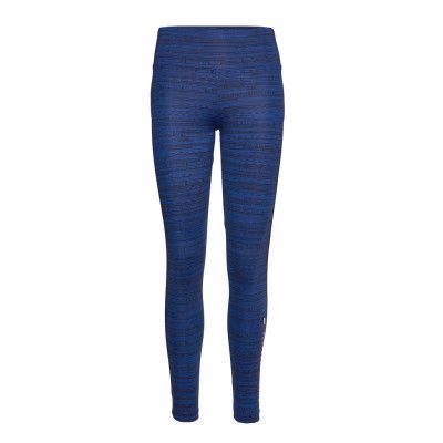 High Support Printed Legging Running/training Tights Blå Tommy Sport