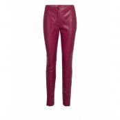 Himati-1 Trousers Leather Leggings/Byxor Röd HUGO