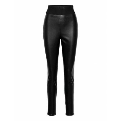 Honati-1 Trousers Leather Leggings/Byxor Svart HUGO