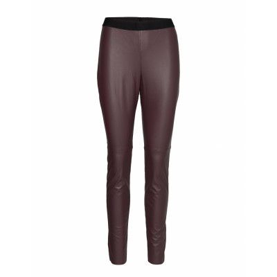 Honati Trousers Leather Leggings/Byxor Röd HUGO