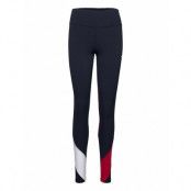 Hw Color Block Legging Leggings Blå Tommy Sport