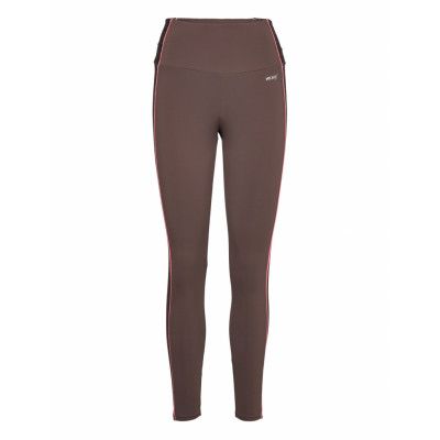 Hw Legging Shine Piping Sport Running-training Tights Brown Hunkemöller