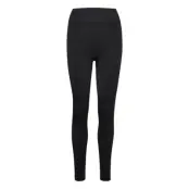 Hw Shiny Seamless Legging Sport Running-training Tights Seamless Tights Black Tommy Sport