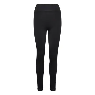 Hw Shiny Seamless Legging Sport Running-training Tights Seamless Tights Black Tommy Sport