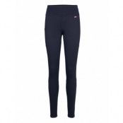 Hw Sorona Mixed Ribbed Legging *Villkorat Erbjudande Running/training Tights Svart Tommy Sport