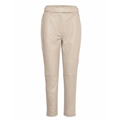 Indie Leather New Trousers *Villkorat Erbjudande Trousers Leather Leggings/Byxor Beige Second Female