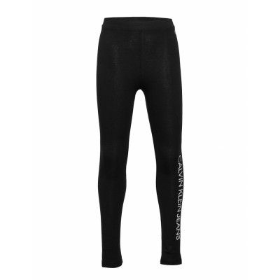Institutional Legging Leggings Svart Calvin Klein
