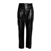 Jaz Patent Trousers Trousers Leather Leggings/Byxor Svart Gina Tricot