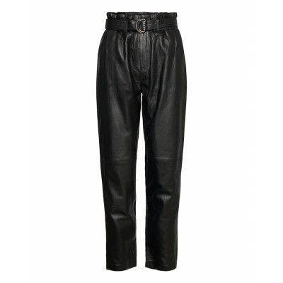 Jessi Leather Pants Leather Leggings/Byxor Svart Minus