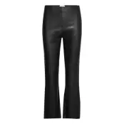 Joy Leather Bootcut Leggings Leather Leggings/Byxor Svart Second Female