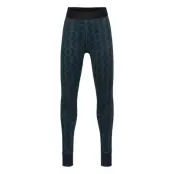 Junior Spirit Print Lj Pattern Leggings Blå Peak Performance