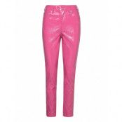 Jxberlin Slim Hw Faux Leat Pants Noos Bottoms Trousers Leather Leggings-Byxor Pink JJXX