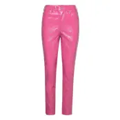 Jxberlin Slim Hw Faux Leat Pants Noos Trousers Leather Leggings/Byxor Rosa JJXX