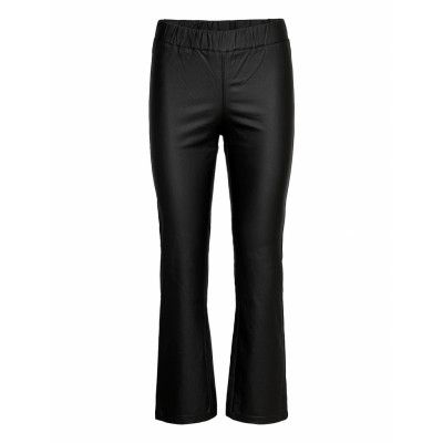 Kaada Crop Jeggins Bottoms Trousers Leather Leggings-Byxor Svart Kaffe