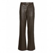 Kastanja Pants *Villkorat Erbjudande Trousers Leather Leggings/Byxor Brun Minus
