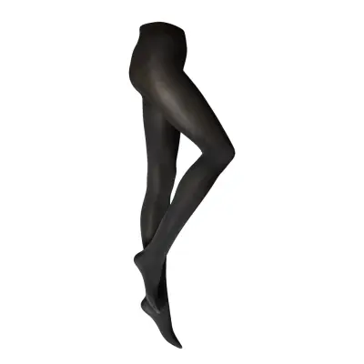 Ladies Den Pantyhose, Opaque Brillante 3d 70den Lingerie Socks Svart Vogue
