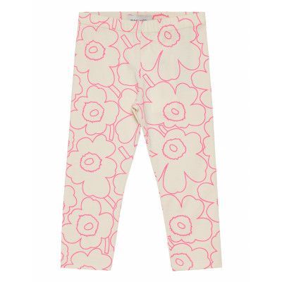 Lairi Mini Piirto Unikko I Bottoms Leggings Kräm Marimekko