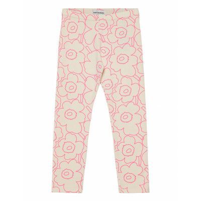 Lairi Mini Piirto Unikko Ii Bottoms Leggings Pink Marimekko