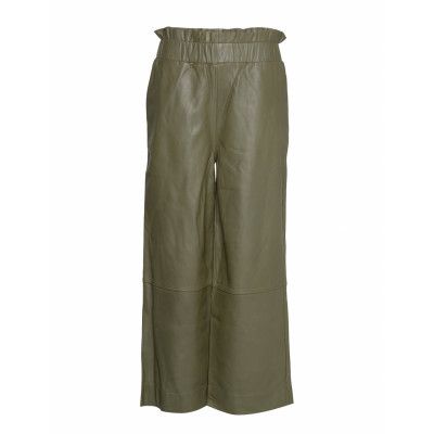 Lamb Leather Pants Leather Leggings/Byxor Grön Ganni