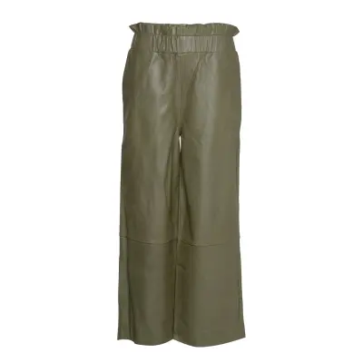 Lamb Leather Pants Leather Leggings/Byxor Grön Ganni