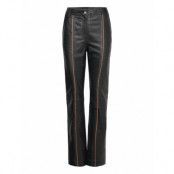 Leather Slim Pants Bottoms Trousers Leather Leggings-Byxor Svart REMAIN Birger Christensen