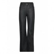 Leather Straight Pants Bottoms Trousers Leather Leggings-Byxor Black REMAIN Birger Christensen