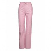 Leather Straight Pants Bottoms Trousers Leather Leggings-Byxor Rosa REMAIN Birger Christensen