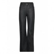 Leather Straight Pants Bottoms Trousers Leather Leggings-Byxor Svart REMAIN Birger Christensen