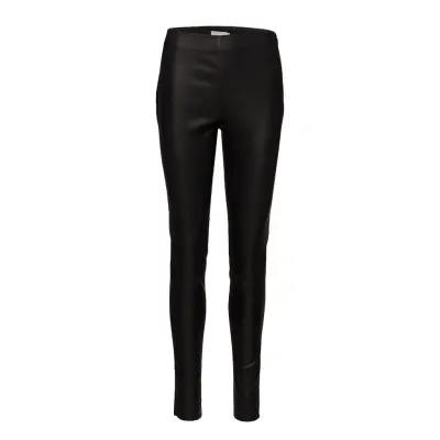 Leather Stretch Leggings - Mynte Bottoms Trousers Leather Leggings-Byxor Svart Coster Copenhagen
