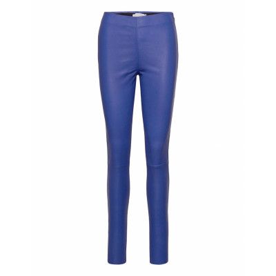 Leather Stretch Leggings - Mynte Trousers Leather Leggings/Byxor Blå Coster Copenhagen