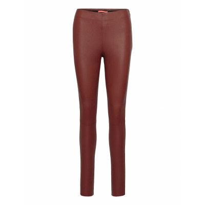Leather Stretch Leggings - Mynte Trousers Leather Leggings/Byxor Brun Coster Copenhagen