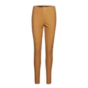 Leather Stretch Leggings - Mynte Trousers Leather Leggings/Byxor Gul Coster Copenhagen