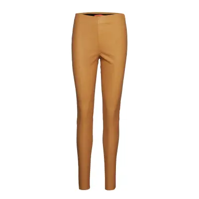 Leather Stretch Leggings - Mynte Trousers Leather Leggings/Byxor Gul Coster Copenhagen